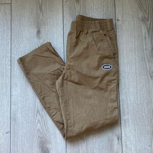 Vans Khaki Dress Pants Tan Casual Boys XL 14/16 EUC Checkered